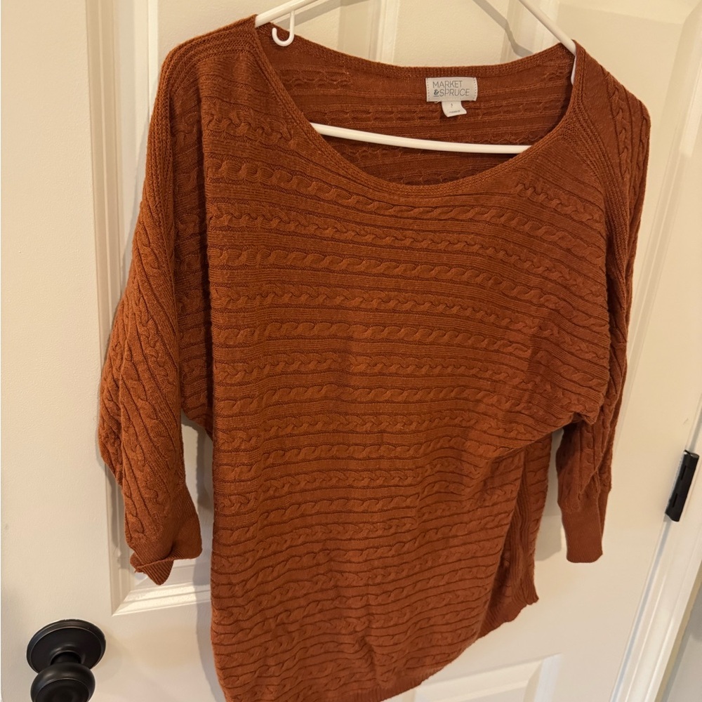 Market & Spruce Women's burnt orange Sweater from stitch fix